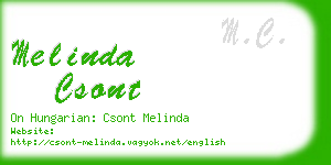 melinda csont business card